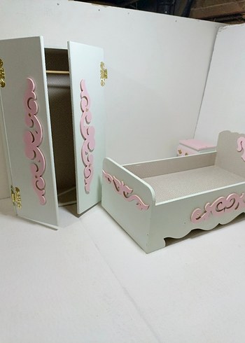 Beden Renk Pastel Pembe Bebek Yatağı Seti