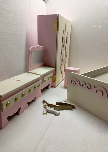 Beden Pastel Pembe Ahşapbarbie oyun seti