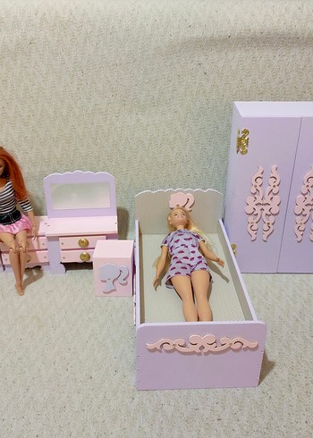 Pastel Pembe Bebek Mobilyası Seti - Görsel 10