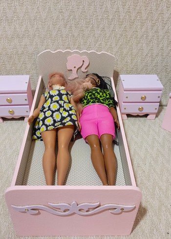 Çocuk Yatak Seti barbie bebekler görseldir ürüne dahil değildir - Görsel 7