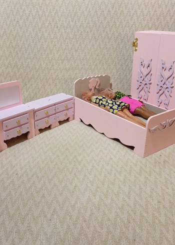 Çocuk Yatak Seti barbie bebekler görseldir ürüne dahil değildir - Görsel 5