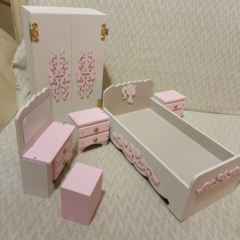 Yatak Seti barbie bebekler görseldir ürüne dahil değildir - Görsel 4