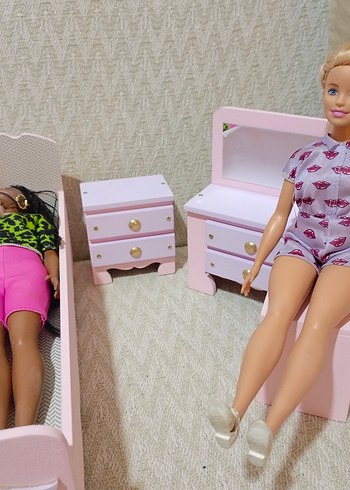 Yatak Seti barbie bebekler görseldir ürüne dahil değildir - Görsel 5