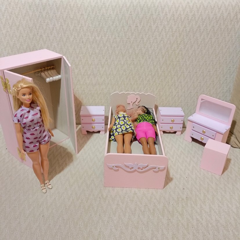 Yatak Seti barbie bebekler görseldir ürüne dahil değildir - Görsel 3