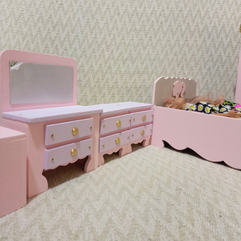 Yatak Seti barbie bebekler görseldir ürüne dahil değildir - Görsel 2