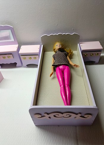 Yatak Seti barbie bebekler görseldir ürüne dahil değildir - Görsel 7