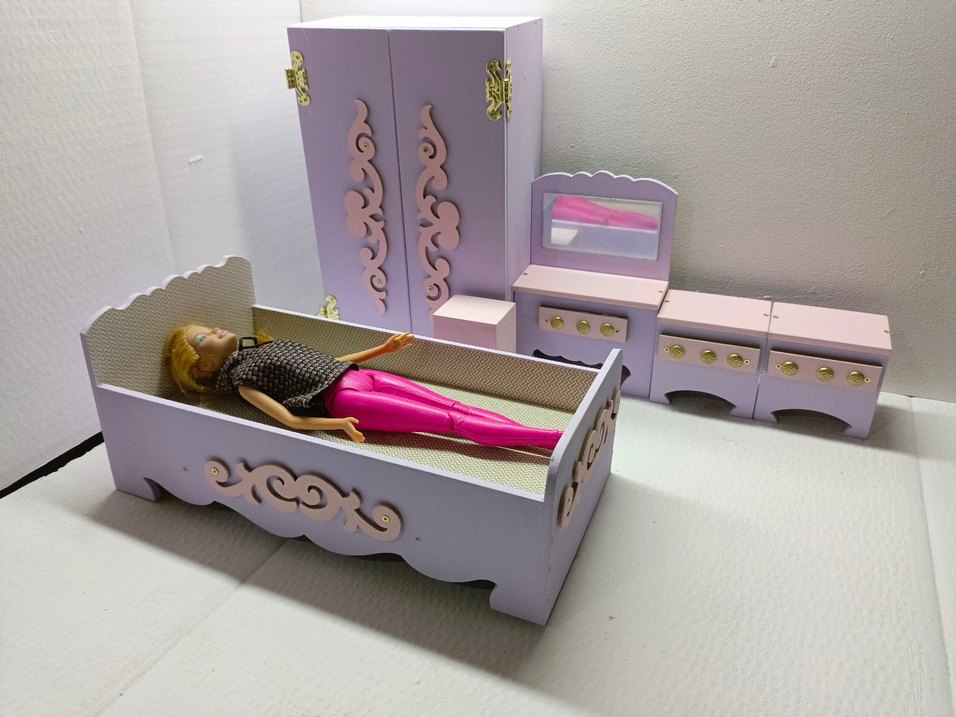 Yatak Seti barbie bebekler görseldir ürüne dahil değildir - Görsel 5