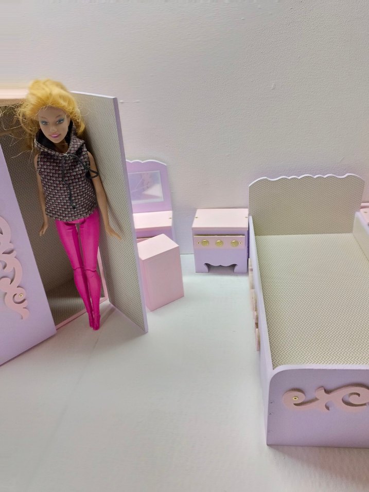 Yatak Seti barbie bebekler görseldir ürüne dahil değildir - Görsel 4