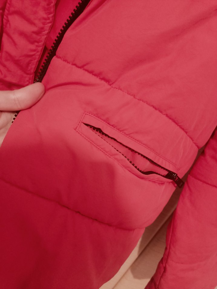 Pembe Fermuarlı Kadın Kışlık Mont - Görsel 3