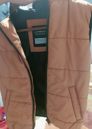 Erkek çocuk sarı Kapüşonlu Fermuarlı Yelek - Görsel 3