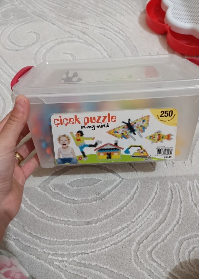 Oyuncak çiçek puzzle lego - Görsel 2