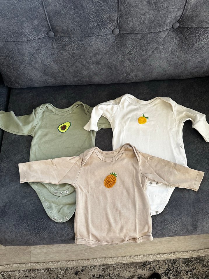 Uzun Kollu Pamuklu Bebek Body - Görsel 2