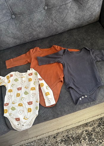 Uzun Kollu Düğmeli Bebek Body - Görsel 2