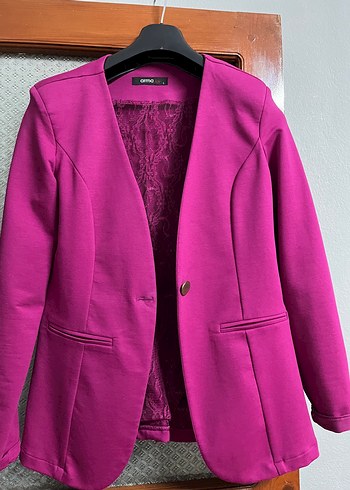 Pembe Düğmeli Kadın Blazer Ceket