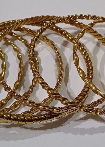 Altın Renkli Bohem Yılan Burgu Desenli Bilezik tane 100TL - Görsel 4