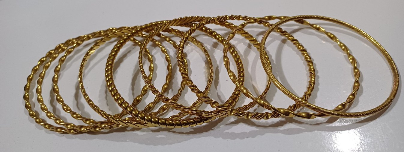 Altın Renkli Bohem Yılan Burgu Desenli Bilezik tane 100TL - Görsel 4