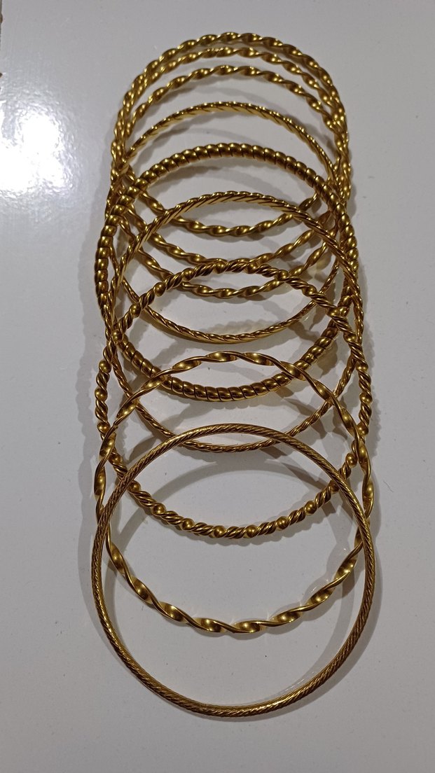 Altın Renkli Bohem Yılan Burgu Desenli Bilezik tane 100TL - Görsel 5