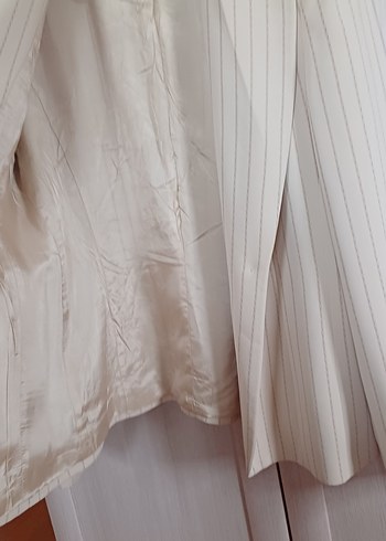 Bej Düğmeli Kadın Blazer Ceket - Görsel 7