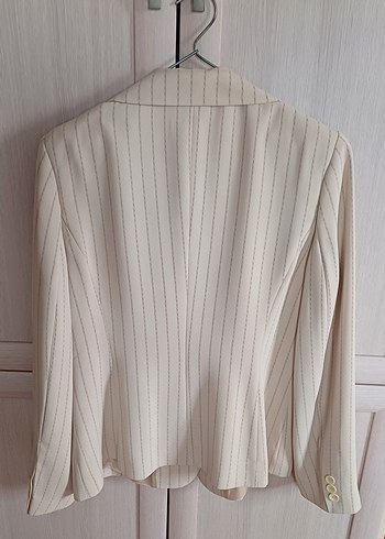 Bej Düğmeli Kadın Blazer Ceket - Görsel 2