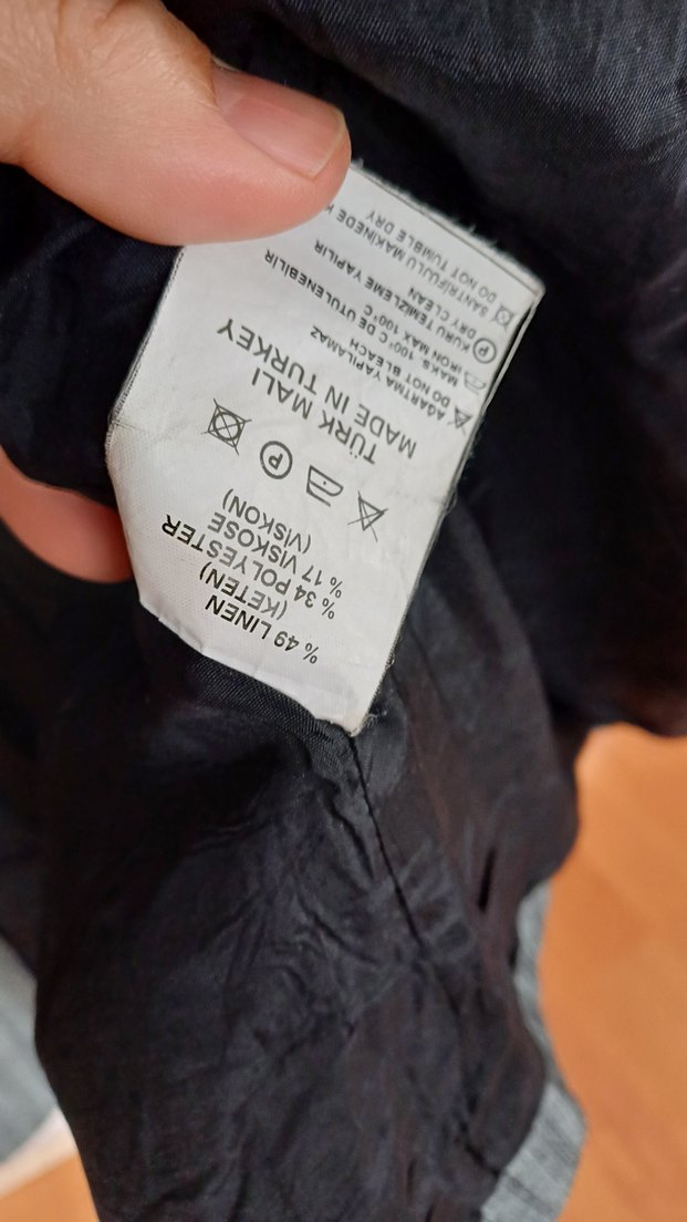 Gri Çizgili Kadın Ceket - Görsel 3