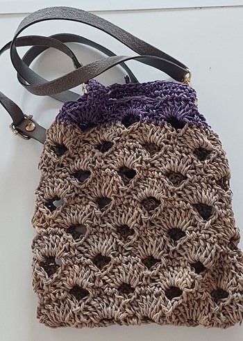 Dantel Detaylı Örgü Kadın Çapraz Çanta - Görsel 3