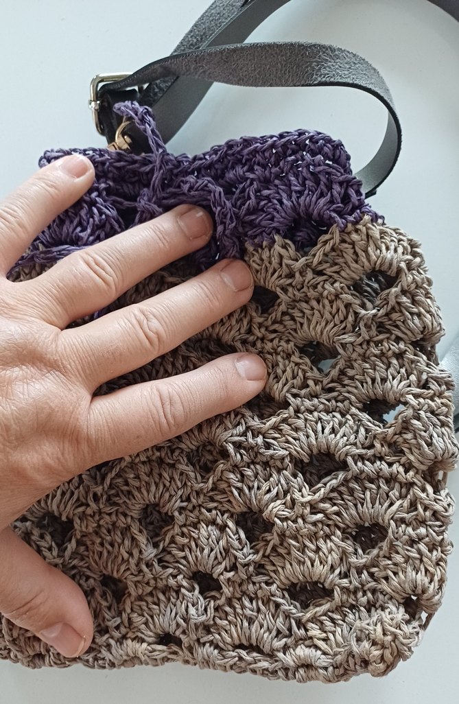 Dantel Detaylı Örgü Kadın Çapraz Çanta - Görsel 2