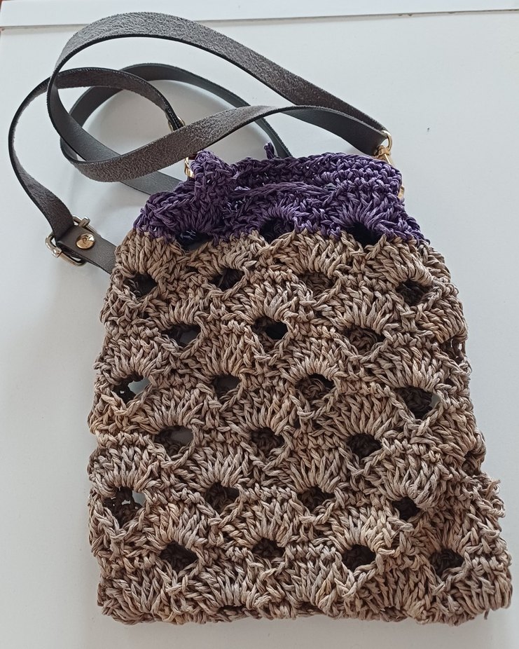 Dantel Detaylı Örgü Kadın Çapraz Çanta - Görsel 3