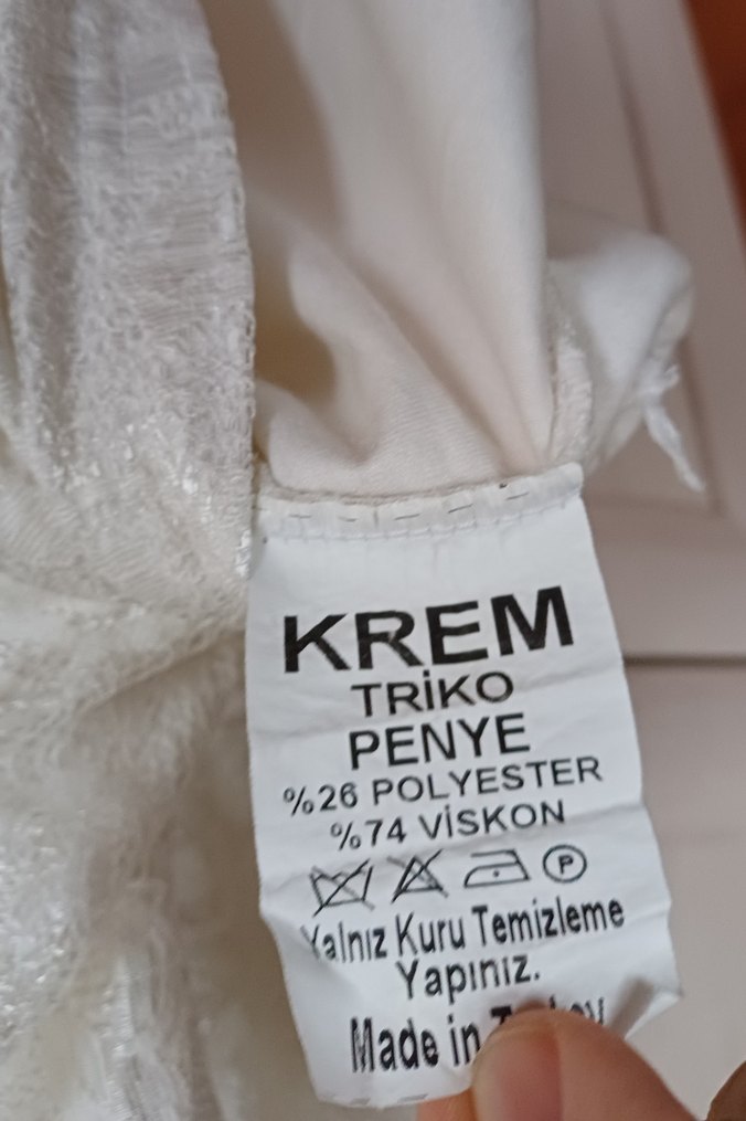 Kadın Beyaz Dantel Detaylı Keten Ceket - Görsel 5