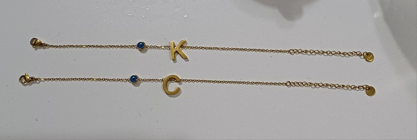 Uzun Zincirli Bohem Altın Renkli Çelik Bileklik Tane 150TL - Görsel 2