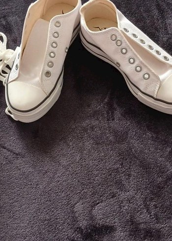 38 Beden beyaz Renk Converse Beyaz Platform Kadın Spor Ayakkabı