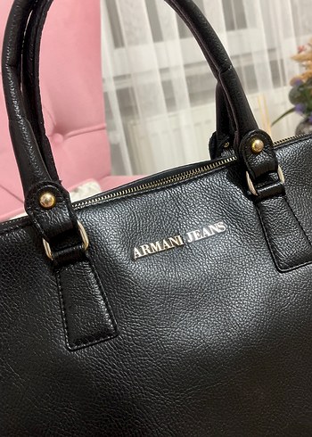 Armani Jeans Armani Jeans Siyah Deri Kadın Çanta