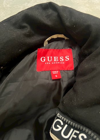 s Beden Guess Kadın Beyaz Siyah Kısa Mont