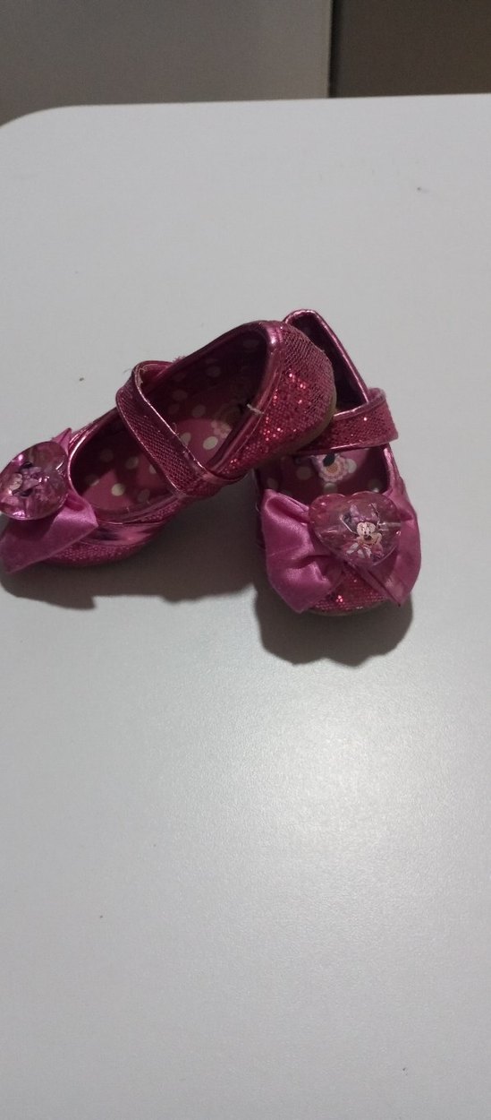 Kız Çocuk Pembe Baskılı Tokalı Babet - Görsel 2