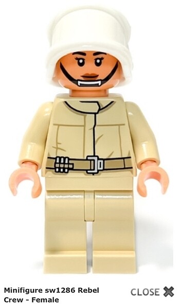 LEGO STARWARS REBEL CREW FEMALE