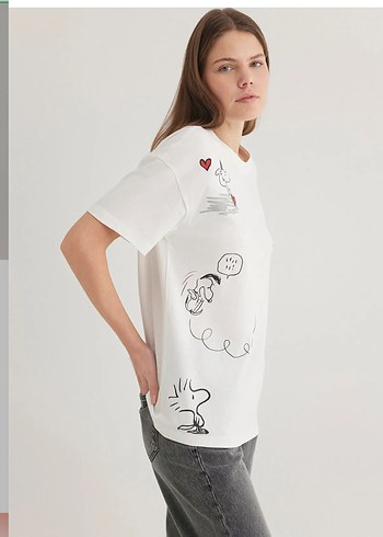 s Beden Mavi Snoopy Tişört