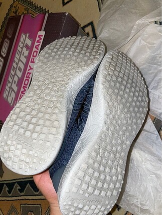 37,5 Beden mavi Renk Orijinal skechers mavi spor ayakkabı