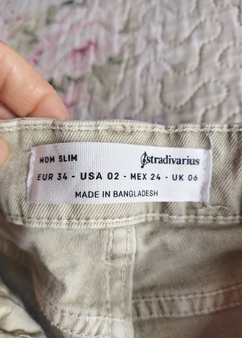 34 Beden camel Renk Bej Midi Kadın Kot Pantolon