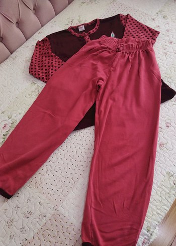 Diğer Bordo Nakışlı Salaş Kadın Pijama Takımı