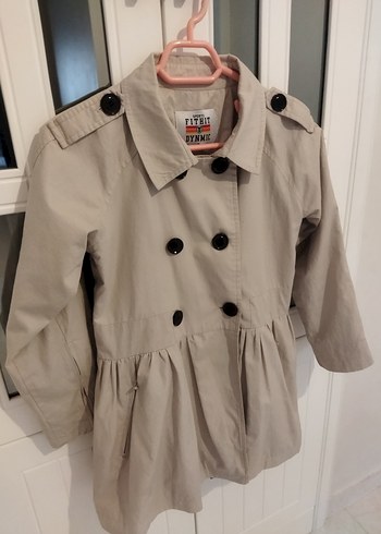 Bej Düğmeli Midi Kadın Trençkot - Görsel 5