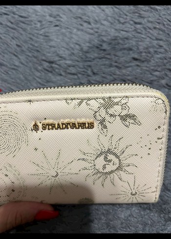 Stradivarius Beyaz Baskılı Deri Fermuarlı Kadın Cüzdanı - Görsel 4