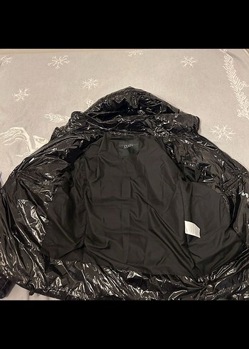 Calvin Klein Parlak Siyah Kapüşonlu Kışlık Mont - Görsel 5