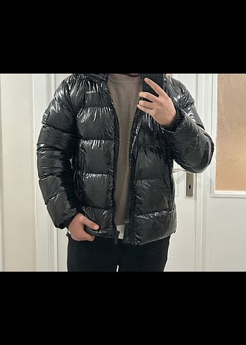 Calvin Klein Parlak Siyah Kapüşonlu Kışlık Mont - Görsel 7