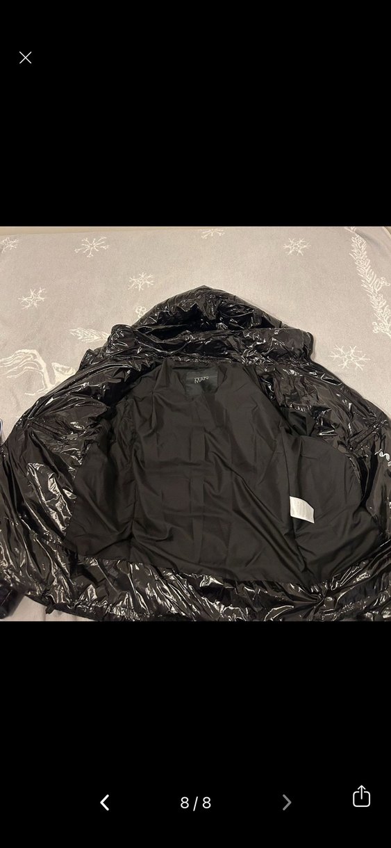 Calvin Klein Parlak Siyah Kapüşonlu Kışlık Mont - Görsel 5