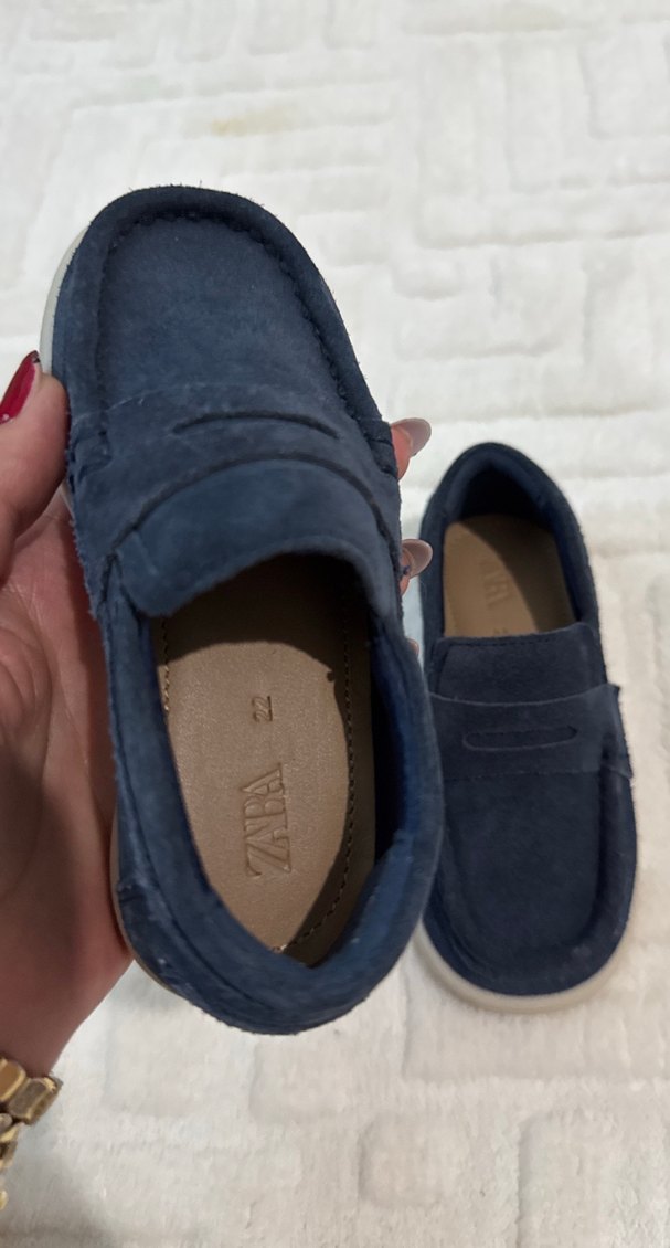 Mavi Süet Erkek Çocuk Özel Ayakkabı - Görsel 4