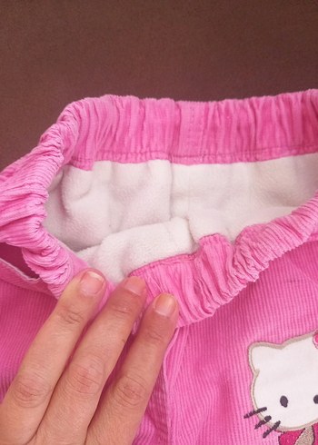 Diğer Kız Çocuk Pembe Nakışlı içi peluş Pantolon