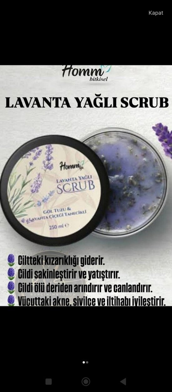 Lavanta Özlü Peeling ve Vücut Kremi - Görsel 2