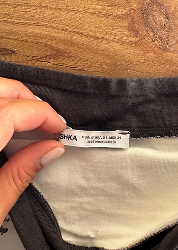 xs Beden Pamuklu Straplez Baskılı Üst Bershka