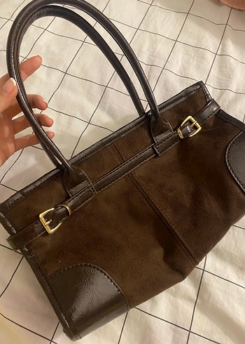 Zara Kahverengi Süet Kadın Çanta