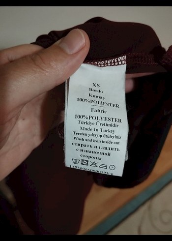 Bordo Kadın  Uzun Kollu bluz - Görsel 4