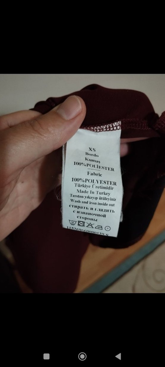 Bordo Kadın  Uzun Kollu bluz - Görsel 4